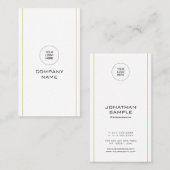 Upload uw eigen Logo Verticale Sjabloon Moderne Visitekaartje (Voorkant / Achterkant)