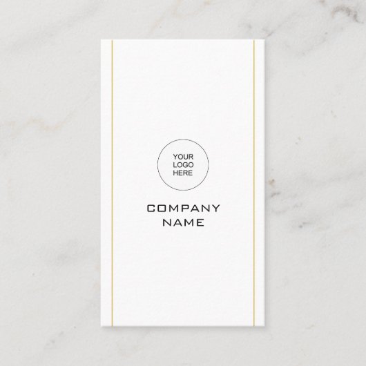 Upload uw eigen Logo Verticale Sjabloon Moderne Visitekaartje (Voorkant)