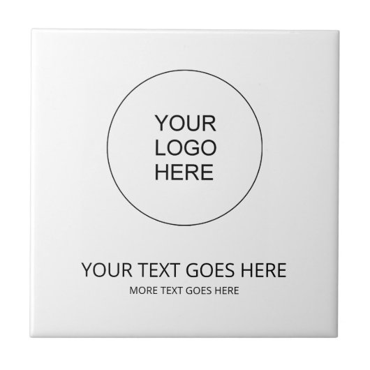 Upload uw eigen Logo voor bedrijven Tegeltje (Voorkant)