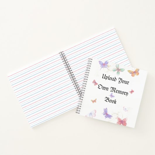 Upload uw eigen Memory Spiral Notitieboek 8,5 x 8, (Binnen)