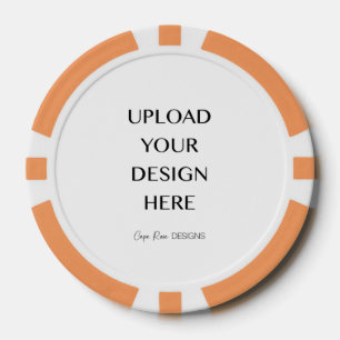 Upload uw eigen Mok met ontwerpdetails Poker Chips