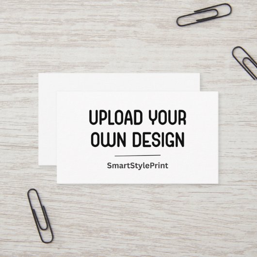 Upload uw eigen ontwerp hier | Gepersonaliseerd Visitekaartje (Voorkant / Achterkant in situ)