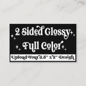 Upload uw eigen ontwerp op maat 2-zijdig visitekaartje (Achterkant)