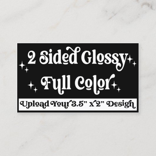 Upload uw eigen ontwerp op maat 2-zijdig visitekaartje (Achterkant)