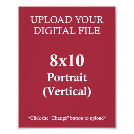 Upload uw eigen ontwerp van 8x10 ・ Fotoafdrukken Foto Afdruk (Voorkant)