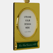 Upload uw eigen ontwerp verguld banner ornament (Rechts)