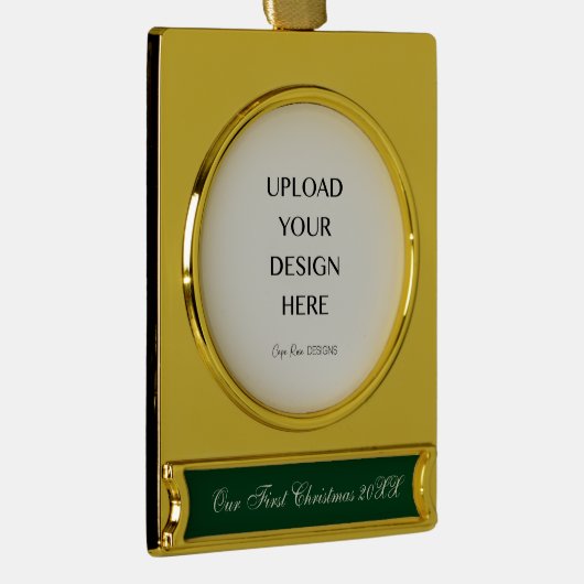 Upload uw eigen ontwerp verguld banner ornament (Rechts)