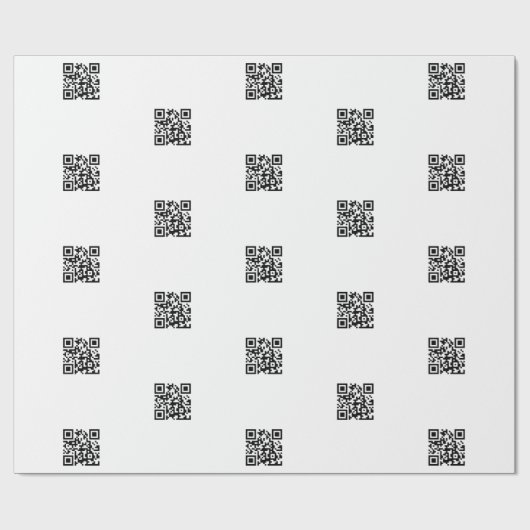 Upload uw eigen QR-code | Eenvoudig herhalend patr Cadeaupapier (Vlak)