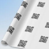 Upload uw eigen QR-code | Eenvoudig herhalend patr Cadeaupapier