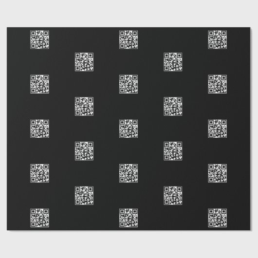Upload uw eigen QR-code | Eenvoudig herhalingspatr Cadeaupapier (Vlak)