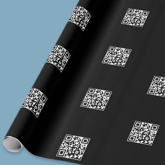 Upload uw eigen QR-code | Eenvoudig herhalingspatr Cadeaupapier