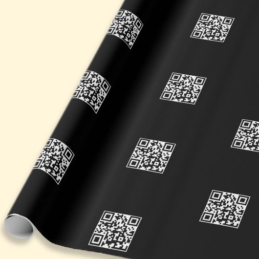 Upload uw eigen QR-code | Eenvoudig herhalingspatr Cadeaupapier
