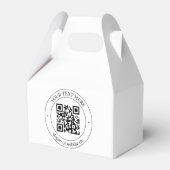 Upload uw eigen QR-code en aanpasbare tekst Bedankdoosjes (Achterkant)