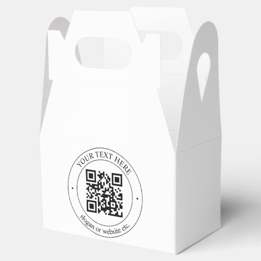 Upload uw eigen QR-code en aanpasbare tekst Bedankdoosjes (Geopend)