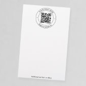 Upload uw eigen QR-code en aanpasbare tekst Briefpapier