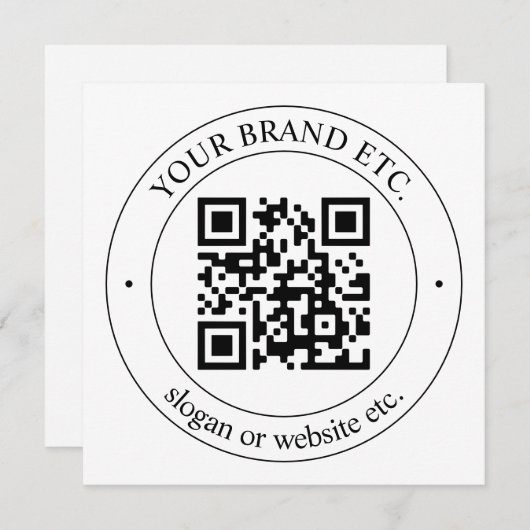 Upload uw eigen QR-code en tekst (Voorkant / Achterkant)