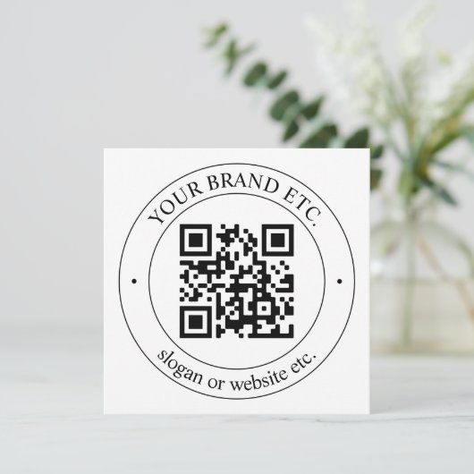 Upload uw eigen QR-code en  tekst (Staand voorkant)