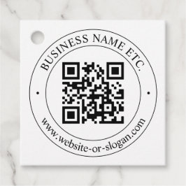 Upload uw eigen QR-code en tekst Bedankjes Labels