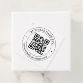 Upload uw eigen QR-code en tekst Bedankjes Labels (In situ)