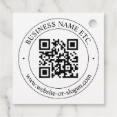 Upload uw eigen QR-code en tekst Bedankjes Labels (Achterkant)