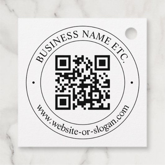 Upload uw eigen QR-code en  tekst Bedankjes Labels (Achterkant)