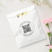 Upload uw eigen QR-code en  tekst Bedankzakje (Gezegeld)