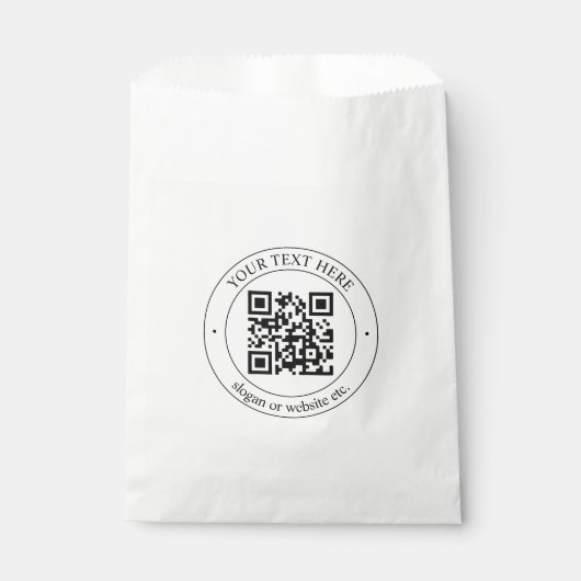Upload uw eigen QR-code en  tekst Bedankzakje (Voorkant)