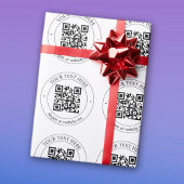 Upload uw eigen QR-code en  tekst Cadeaupapier