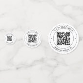 Upload uw eigen QR-code en  tekst Confetti (Voorkanten)