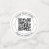 Upload uw eigen QR-code en tekst Confetti (Kleine voorkant)