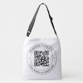 Upload uw eigen QR-code en tekst Crossbody Tas (Achterkant)