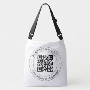 Upload uw eigen QR-code en  tekst Crossbody Tas