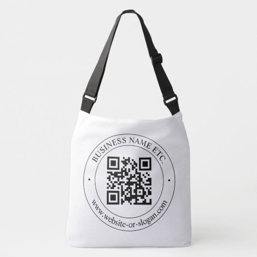 Upload uw eigen QR-code en tekst Crossbody Tas (Voorkant)