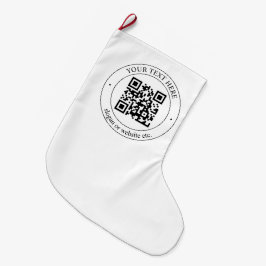Upload uw eigen QR-code en  tekst Grote Kerstsok