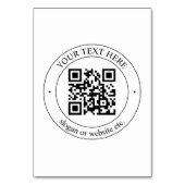 Upload uw eigen QR-code en tekst Kaart (Achterkant)