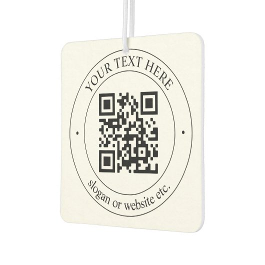 Upload uw eigen QR-code en  tekst Luchtverfrisser (Links)