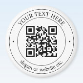 Upload uw eigen QR-code en  tekst Magneet