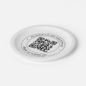 Upload uw eigen QR-code en tekst Papieren Bordje (Gekanteld)