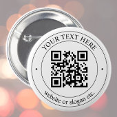 Upload uw eigen QR-code en tekst Ronde Button 5,7 Cm