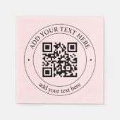 Upload uw eigen QR-code en  tekst Servet (Voorkant)