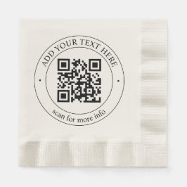 Upload uw eigen QR-code en  tekst Servet