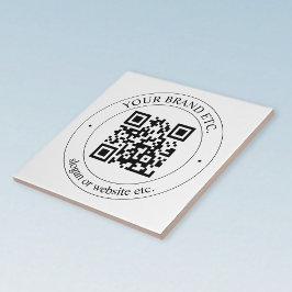 Upload uw eigen QR-code en  tekst Tegeltje