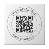 Upload uw eigen QR-code en tekst Tegeltje (Voorkant)