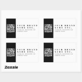 Upload uw eigen QR-code | Modern Rechthoekige Sticker (Vel)