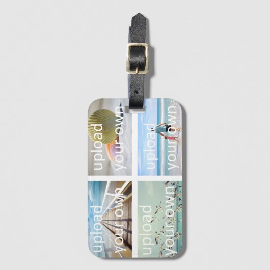 Upload uw eigen reisfoto's bagagelabel (Voorkant (verticaal))