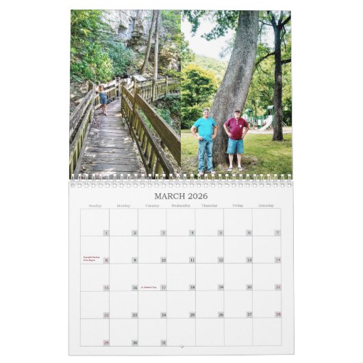 Upload uw familie Afbeelding herinneringen Aangepa Kalender (Mar 2026)