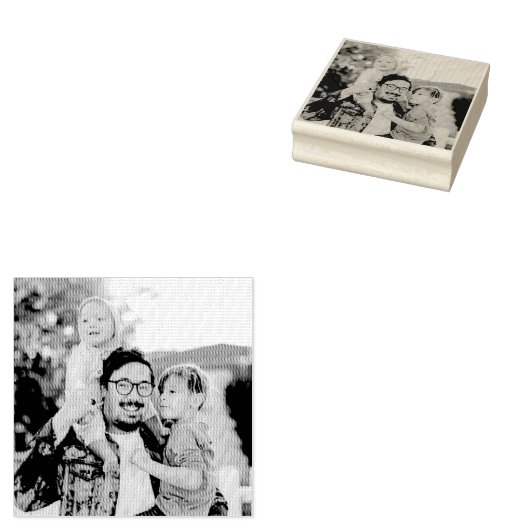 Upload uw familie Afbeelding Rubberstempel (Gestempeld)