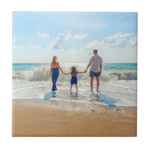Upload Uw Familie Foto Keramische Tegeltje Cadeau