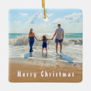 Upload Uw Familie Foto Kerst Ornament