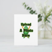 Upload uw foto aan de briefkaarten van de sjabloon (Staand voorkant)